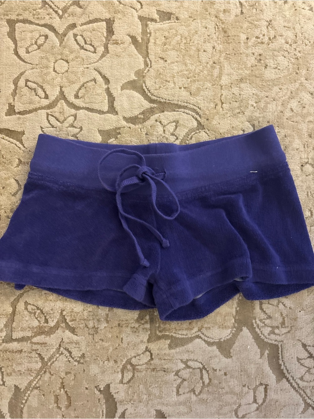 Hard Tail Girls Purple Terry Drawstring Shorts